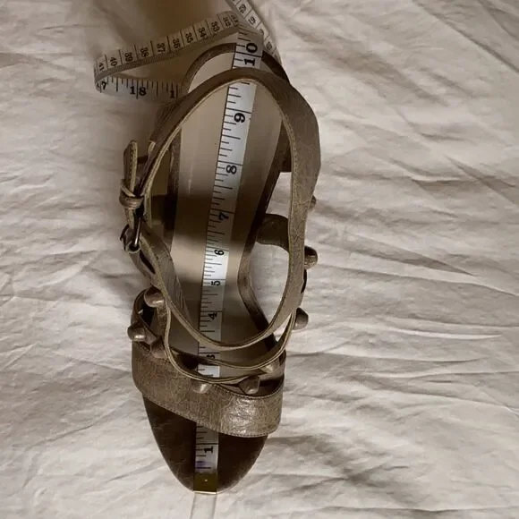 Balancing a Leather Wedge Sandal - Picture 6 of 6